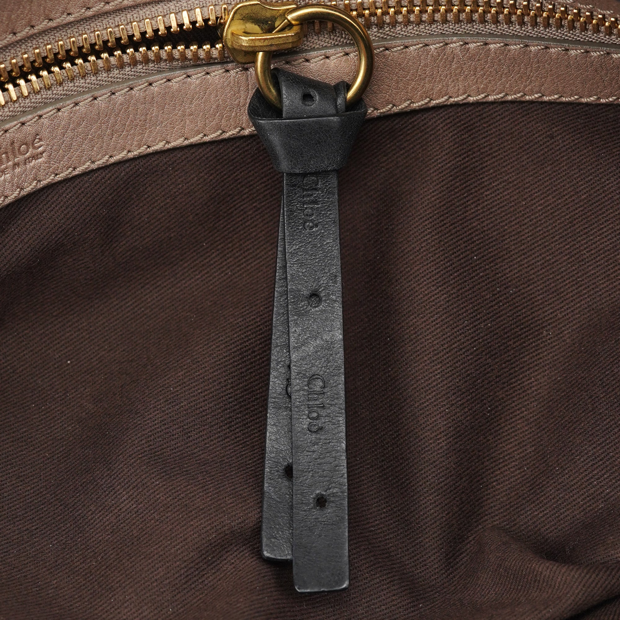 Chloé Brown Leather Bay Tote Bag