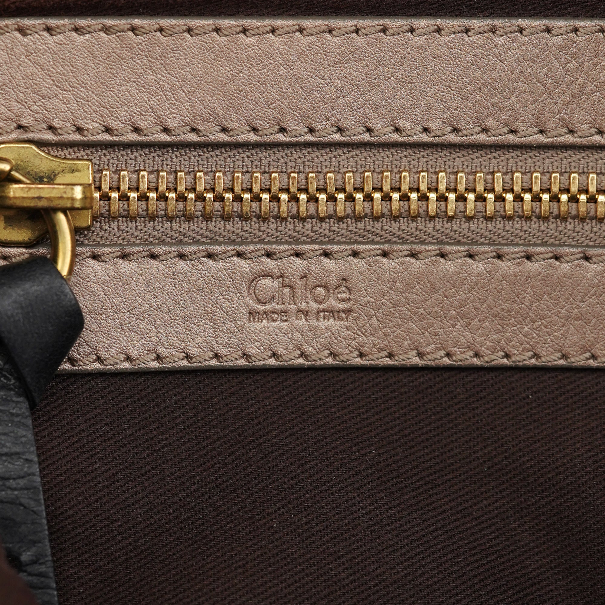 Chloé Brown Leather Bay Tote Bag