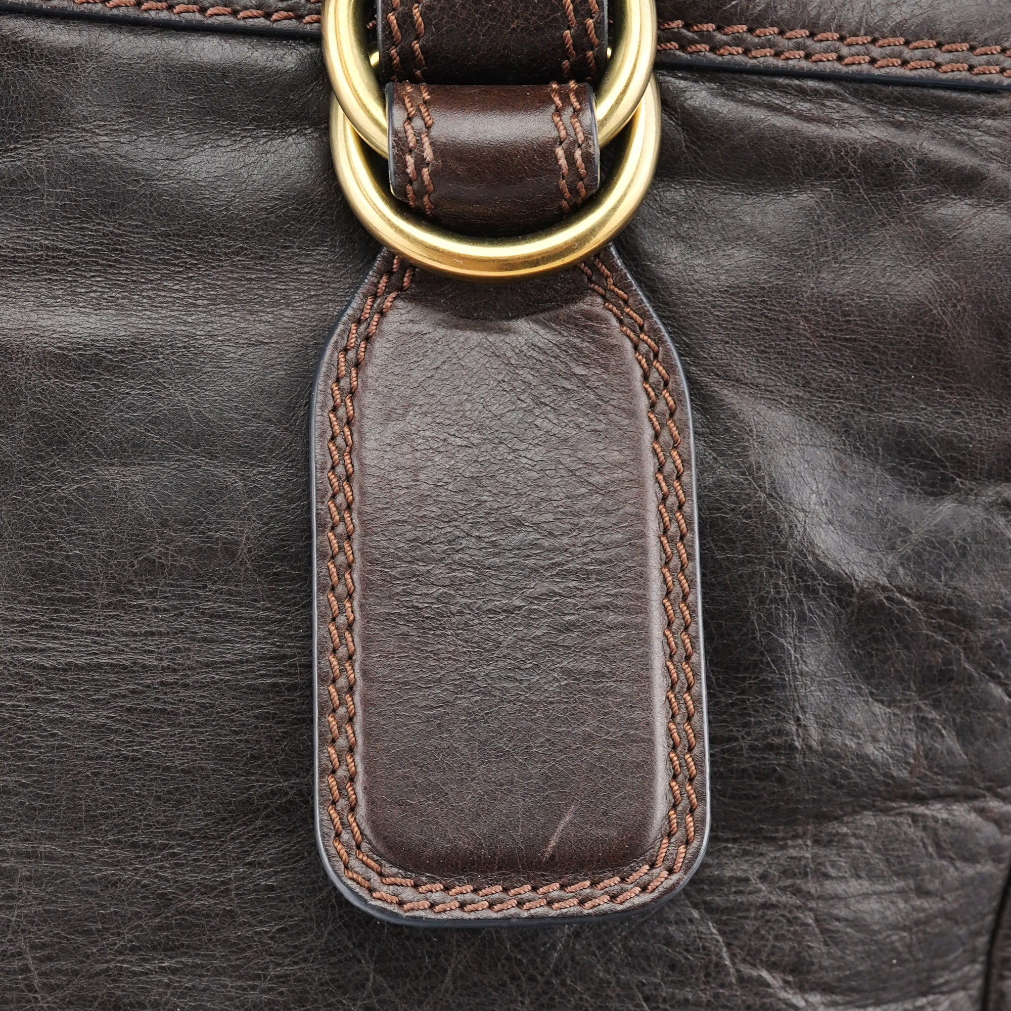 Chloé Brown Leather Bay Tote Bag