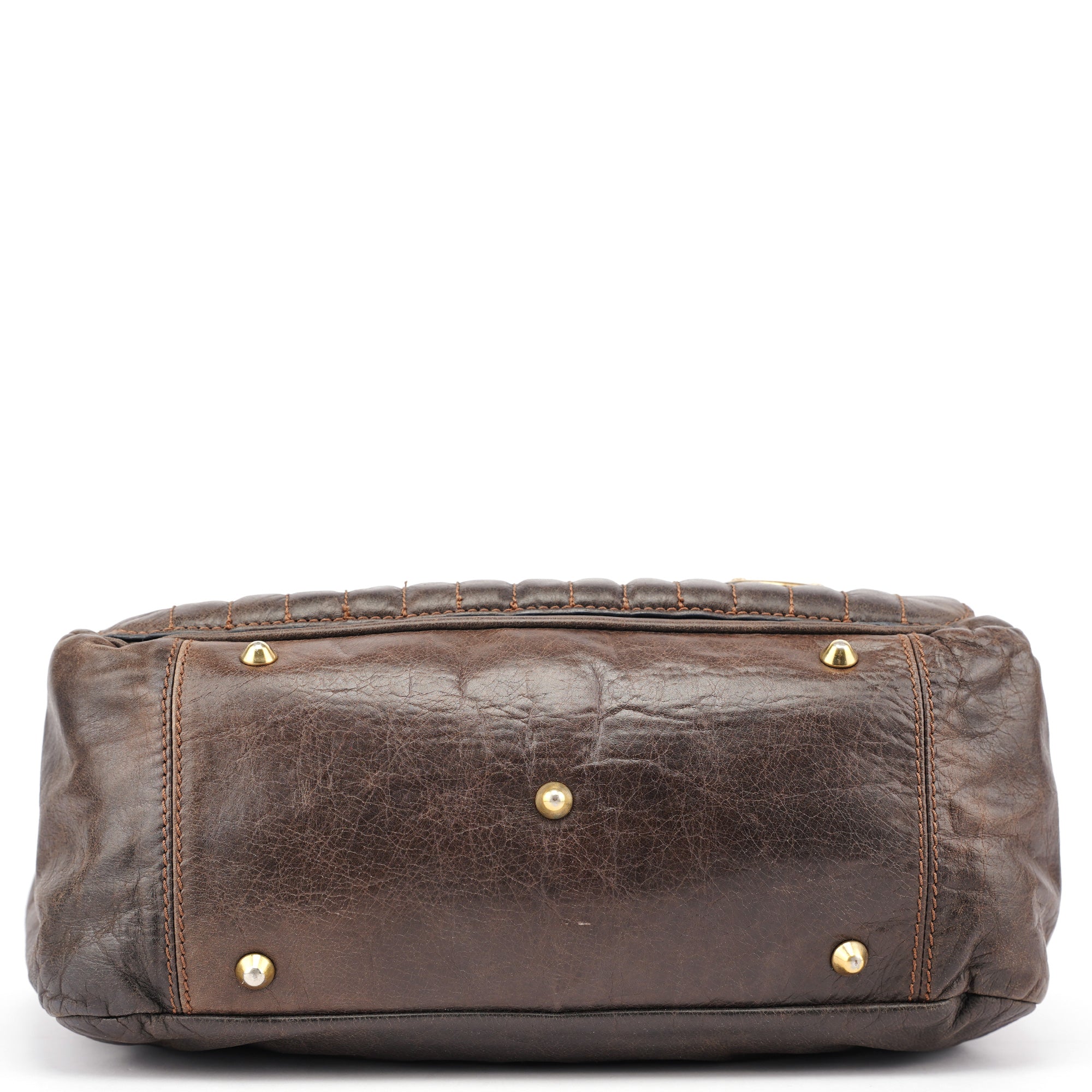 Chloé Brown Leather Bay Tote Bag
