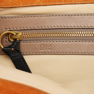Chloe Brown Leather Bay Tote Bag