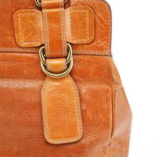 Chloe Brown Leather Bay Tote Bag