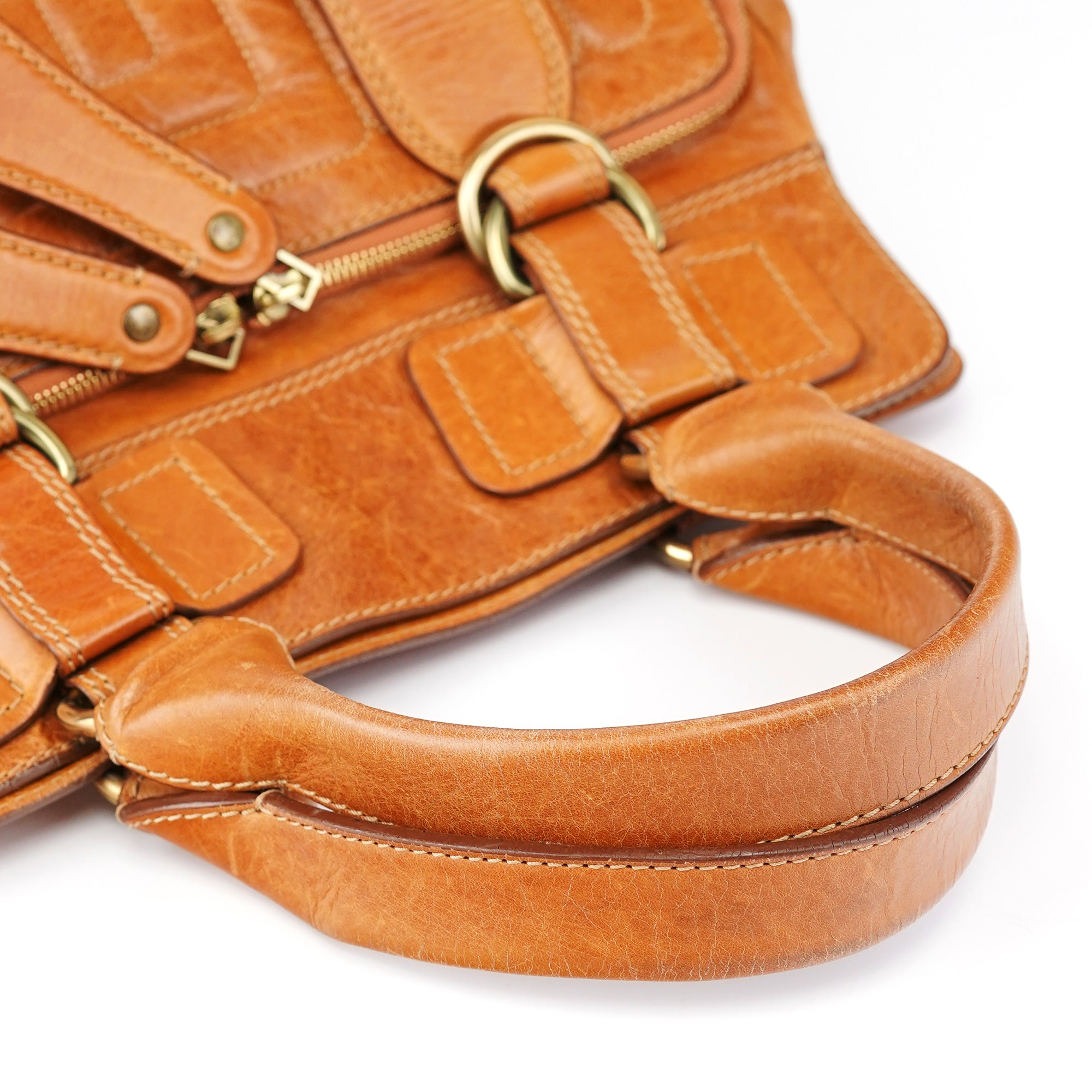 Chloe Brown Leather Bay Tote Bag