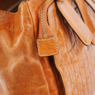 Chloe Brown Leather Bay Tote Bag