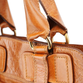 Chloe Brown Leather Bay Tote Bag
