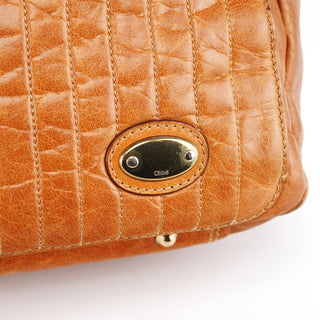 Chloe Brown Leather Bay Tote Bag