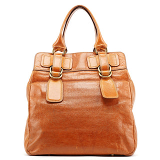 Chloe Brown Leather Bay Tote Bag