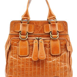 Chloe Brown Leather Bay Tote Bag