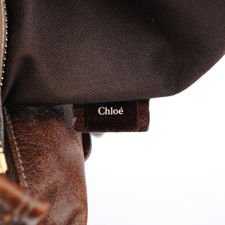 Chloe Brown Leather Bay Tote Bag