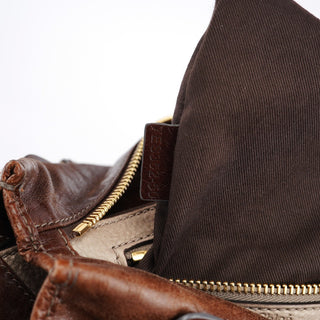 Chloe Brown Leather Bay Tote Bag