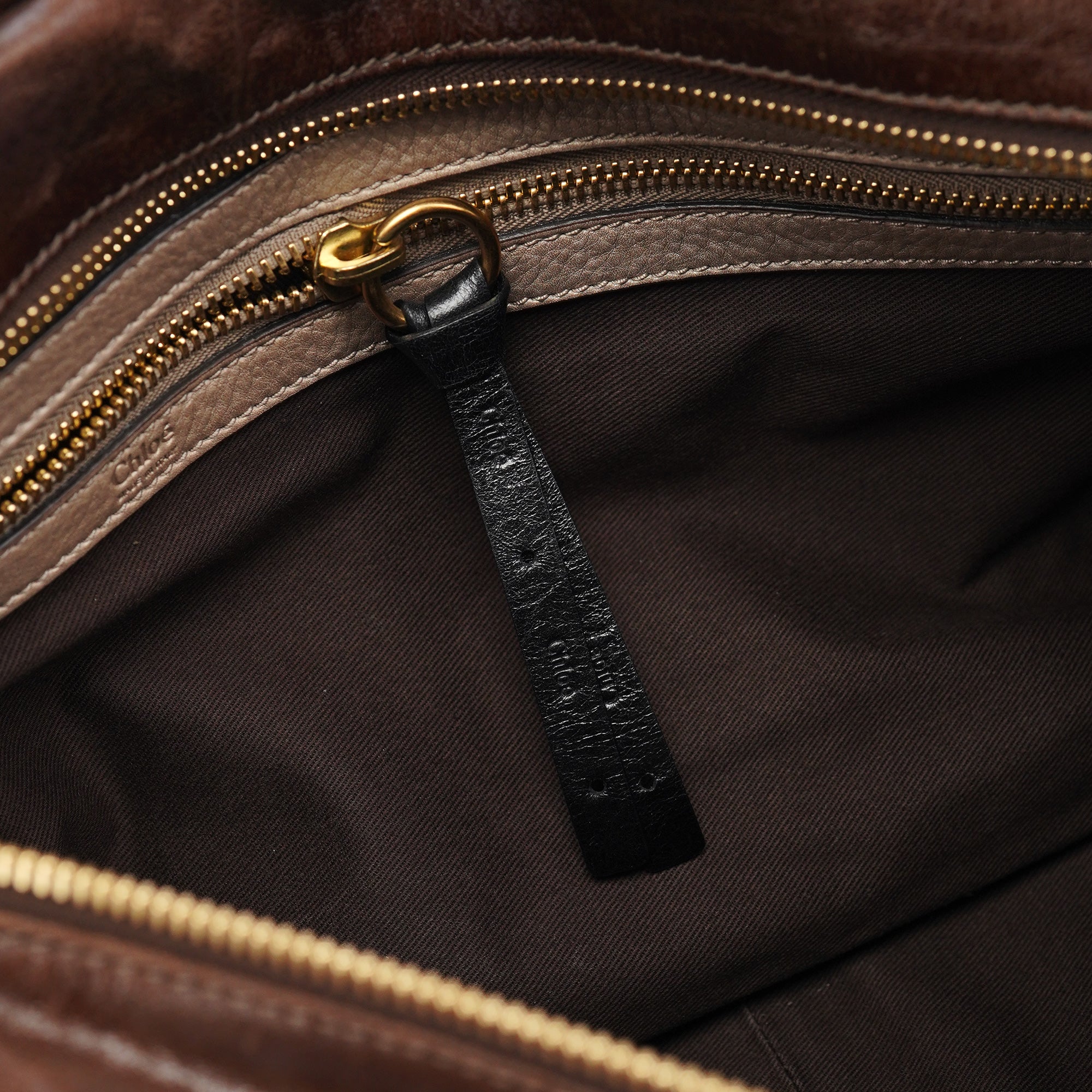 Chloe Brown Leather Bay Tote Bag
