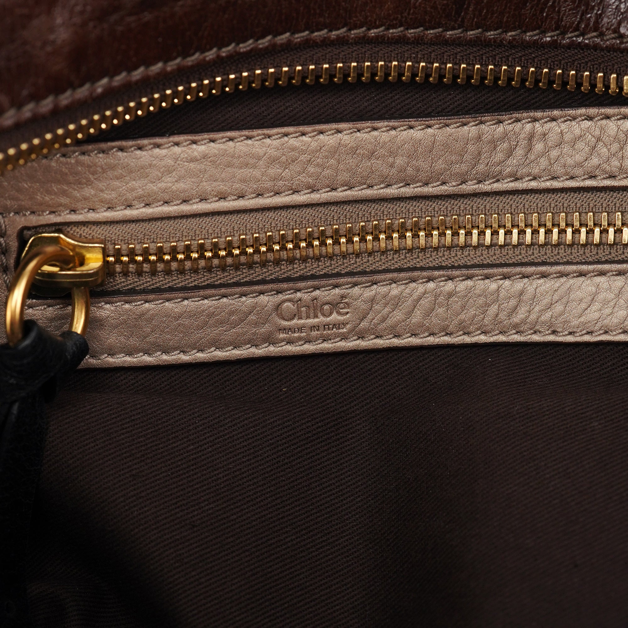Chloe Brown Leather Bay Tote Bag