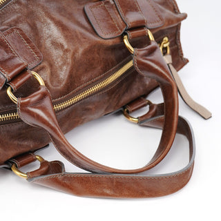 Chloe Brown Leather Bay Tote Bag