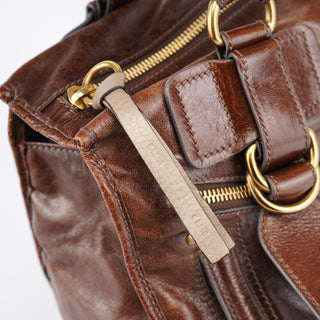 Chloe Brown Leather Bay Tote Bag