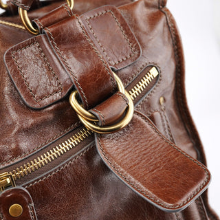 Chloe Brown Leather Bay Tote Bag