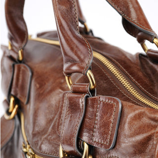 Chloe Brown Leather Bay Tote Bag