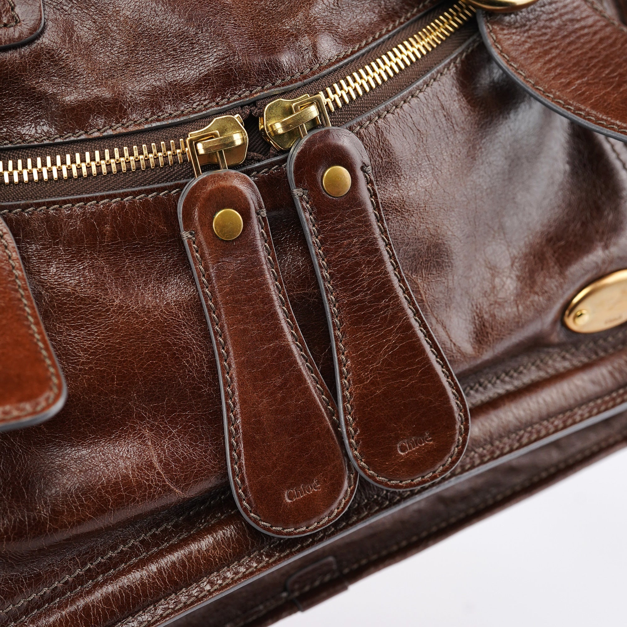 Chloe Brown Leather Bay Tote Bag