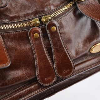 Chloe Brown Leather Bay Tote Bag