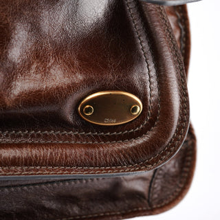 Chloe Brown Leather Bay Tote Bag