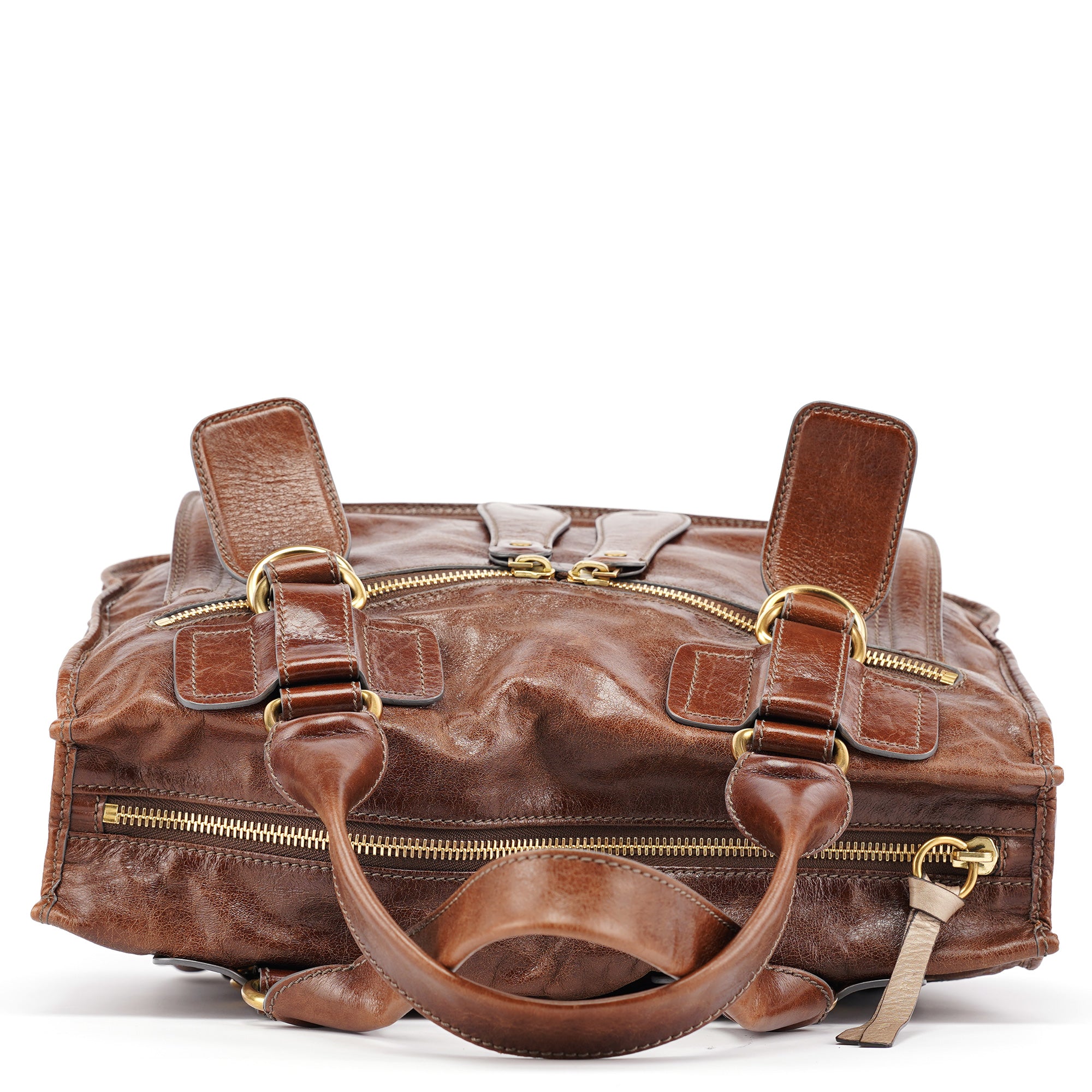 Chloe Brown Leather Bay Tote Bag