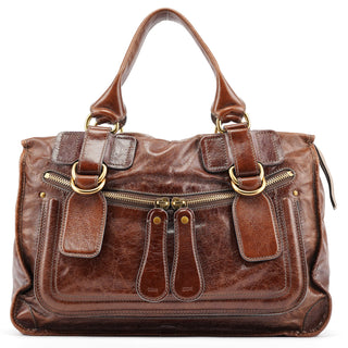 Chloe Brown Leather Bay Tote Bag