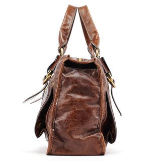 Chloe Brown Leather Bay Tote Bag