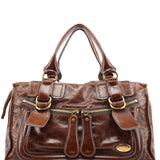 Chloe Brown Leather Bay Tote Bag