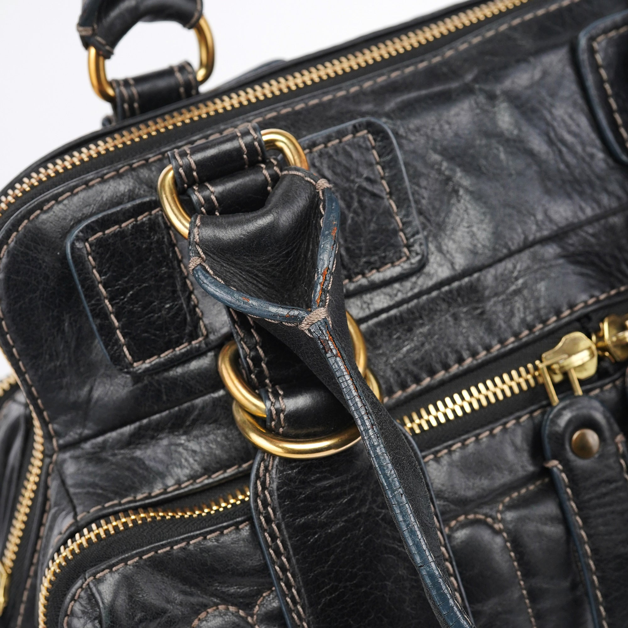 Chloe Brown Leather Bay Tote Bag