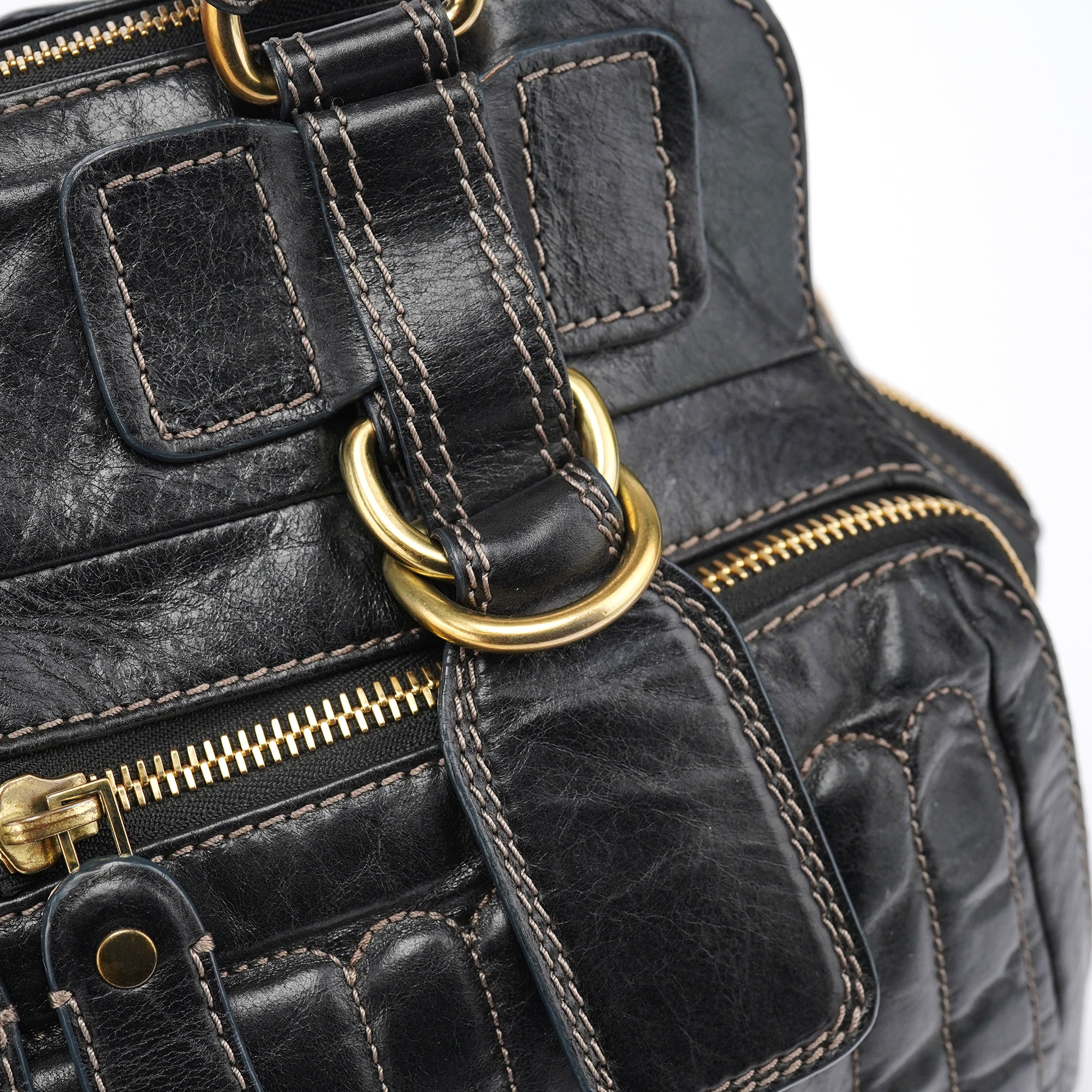 Chloe Brown Leather Bay Tote Bag