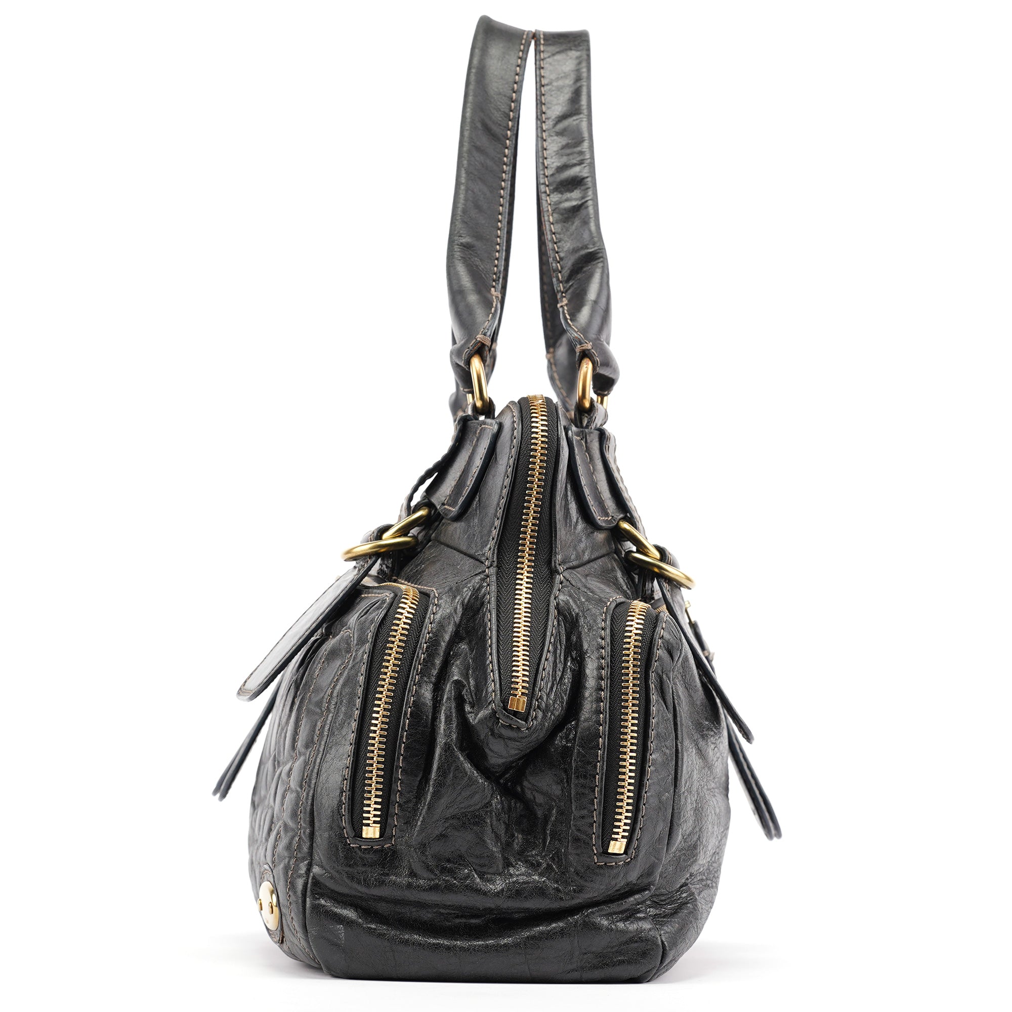 Chloe Brown Leather Bay Tote Bag