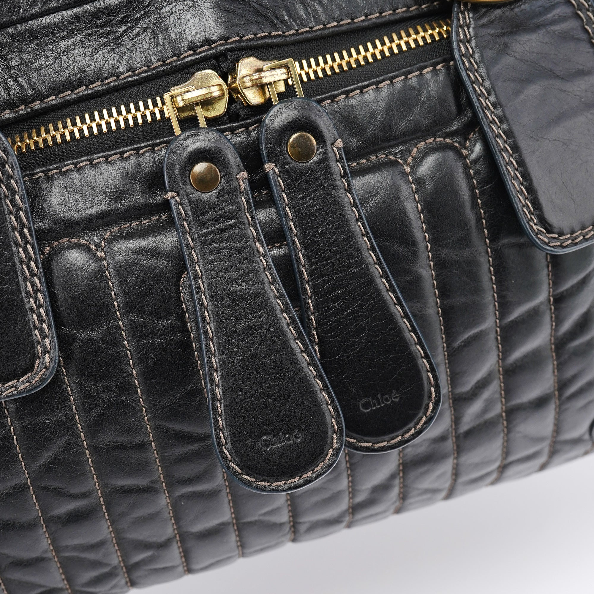 Chloe Brown Leather Bay Tote Bag