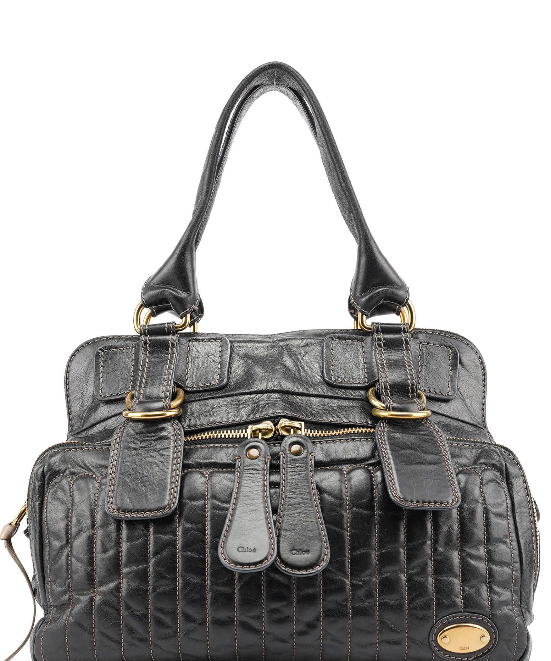 Chloe Brown Leather Bay Tote Bag