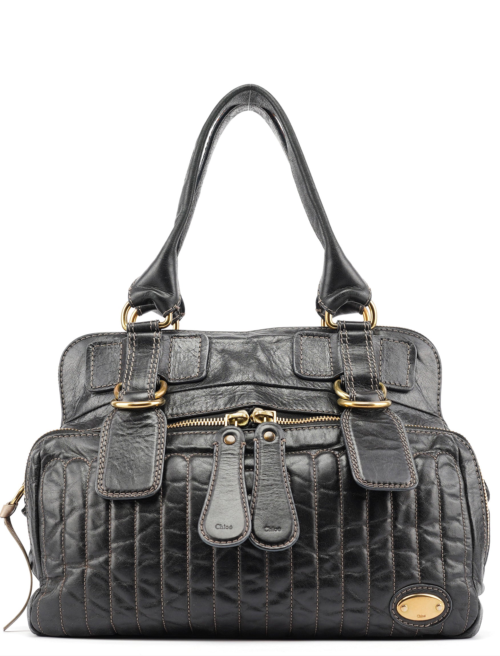 Chloe Brown Leather Bay Tote Bag