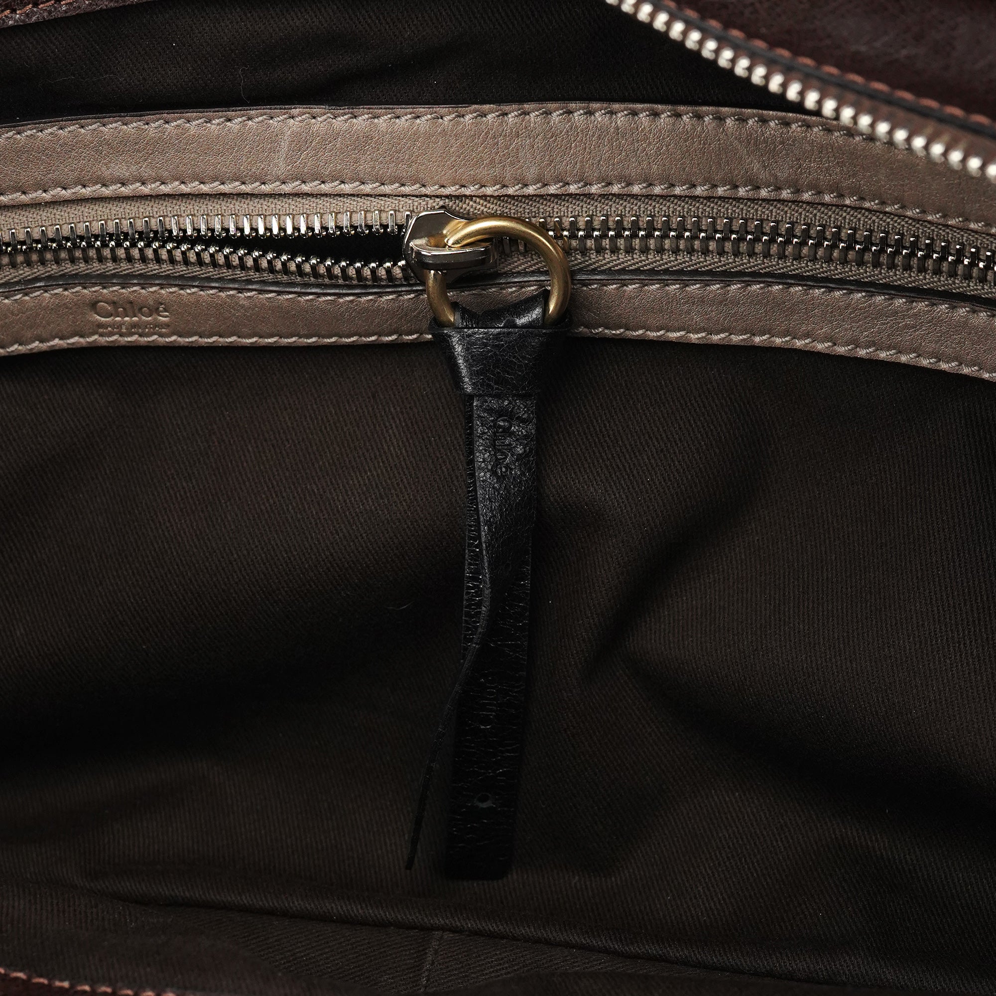 Chloe Brown Leather Bay Tote Bag