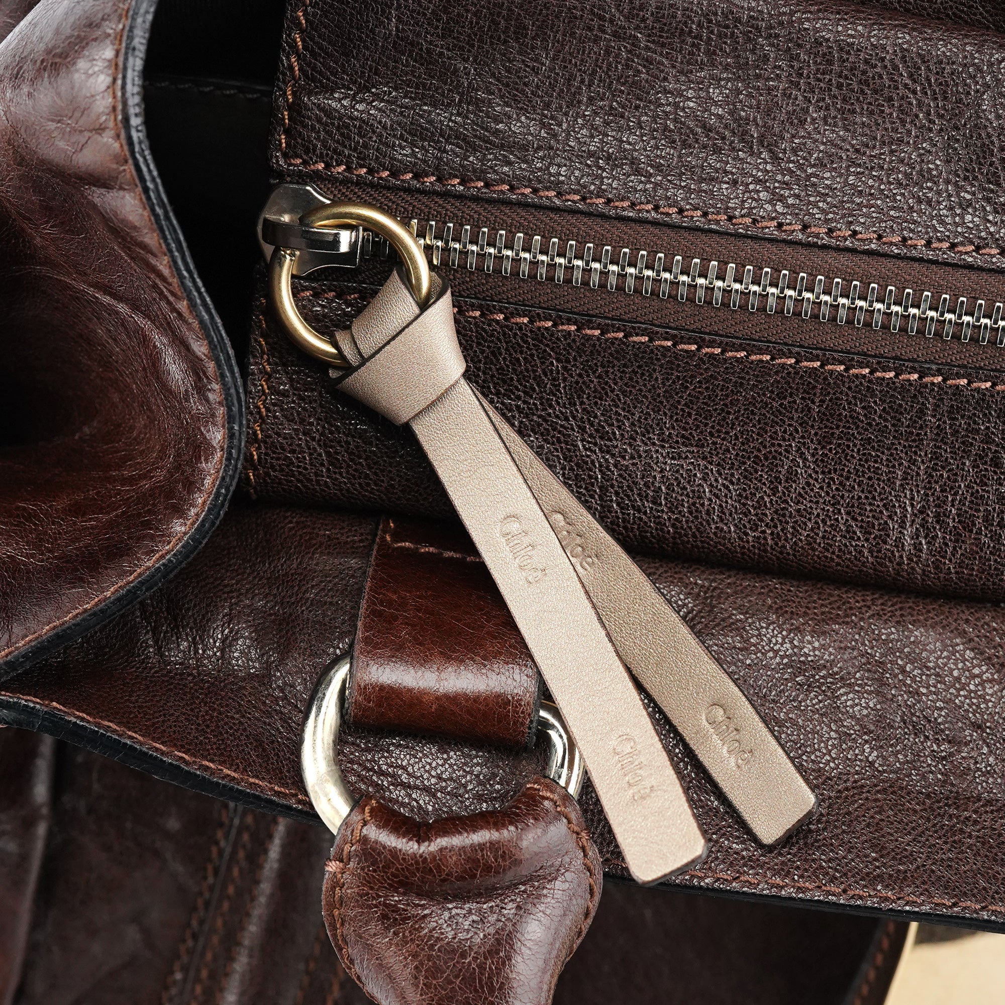Chloe Brown Leather Bay Tote Bag
