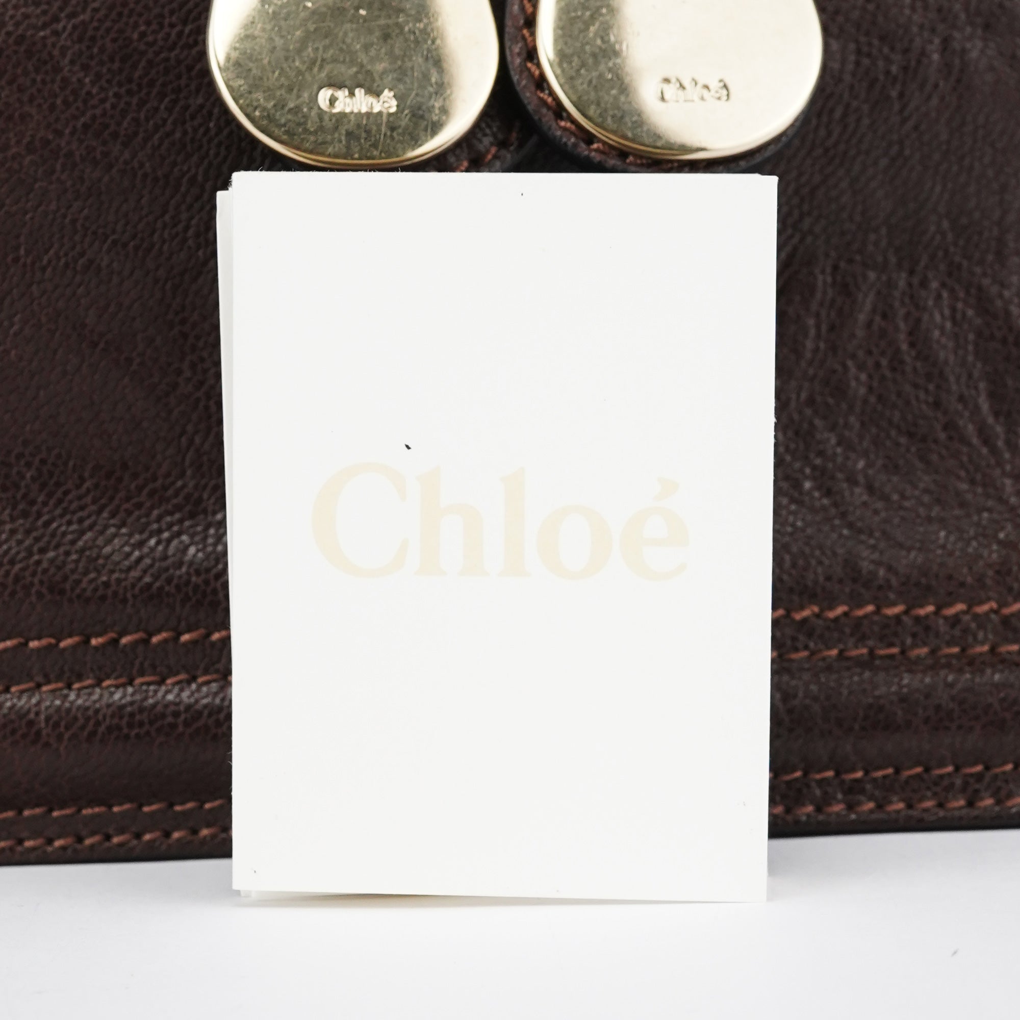 Chloe Brown Leather Bay Tote Bag