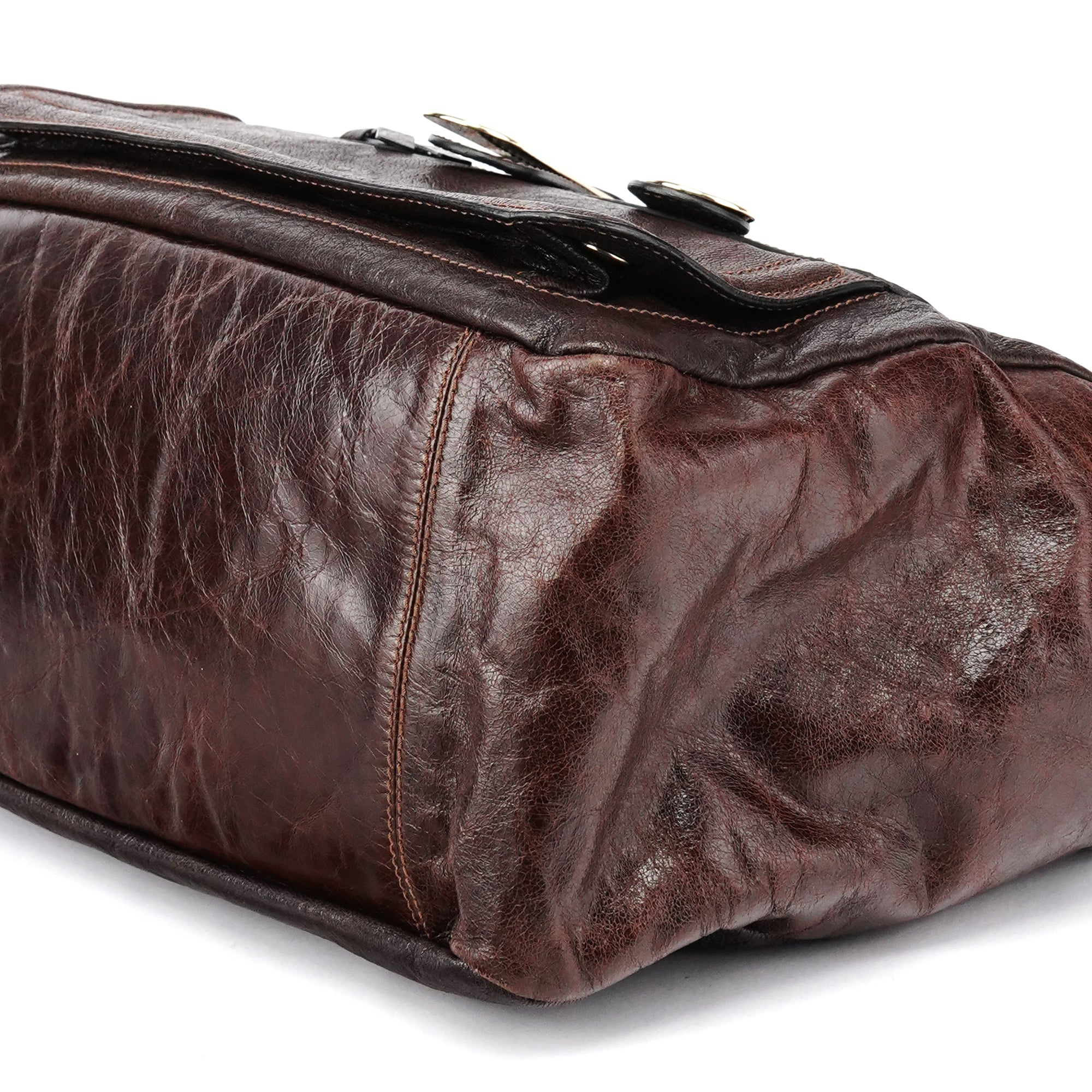 Chloe Brown Leather Bay Tote Bag