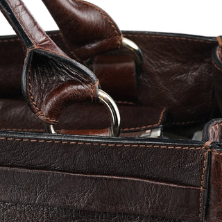 Chloe Brown Leather Bay Tote Bag