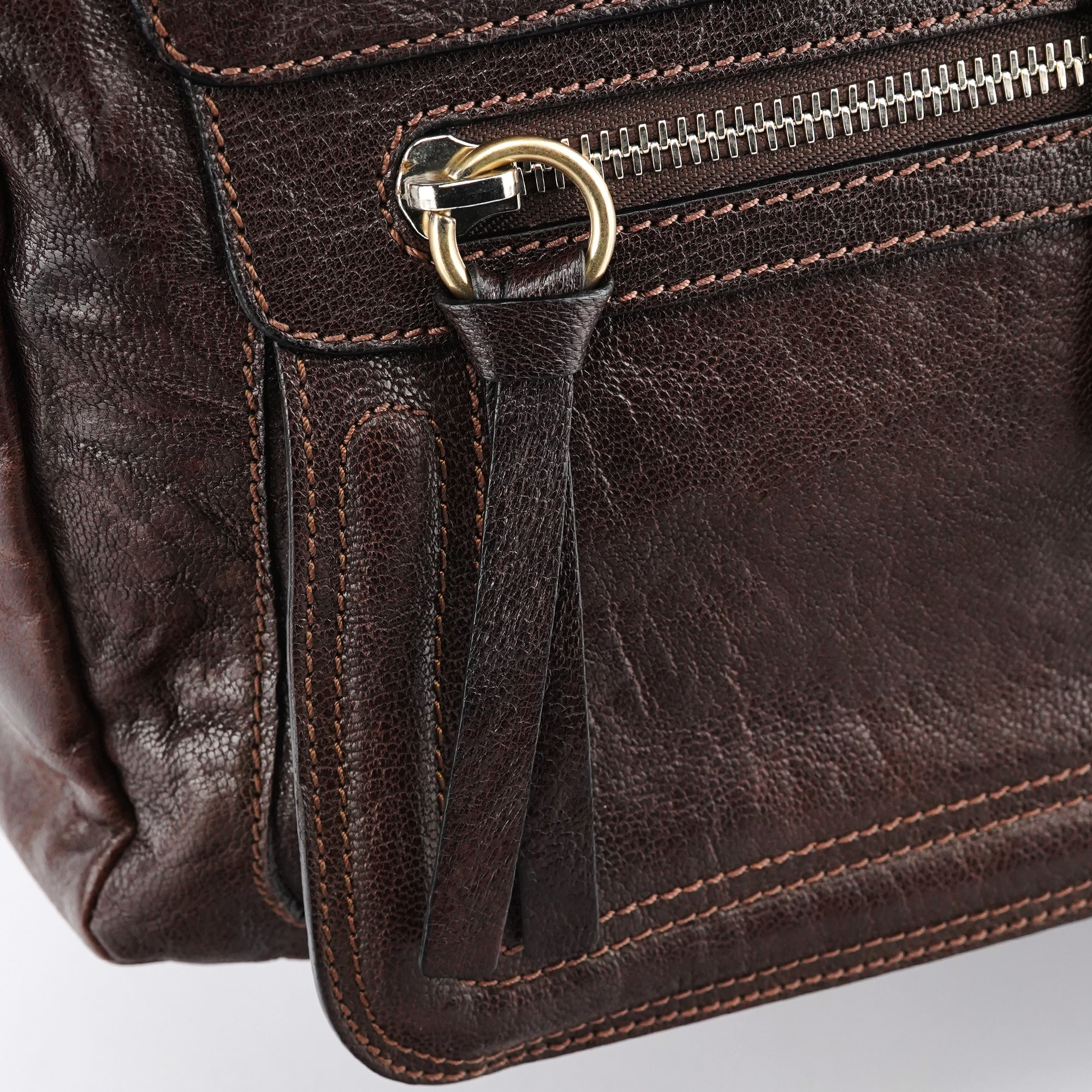 Chloe Brown Leather Bay Tote Bag
