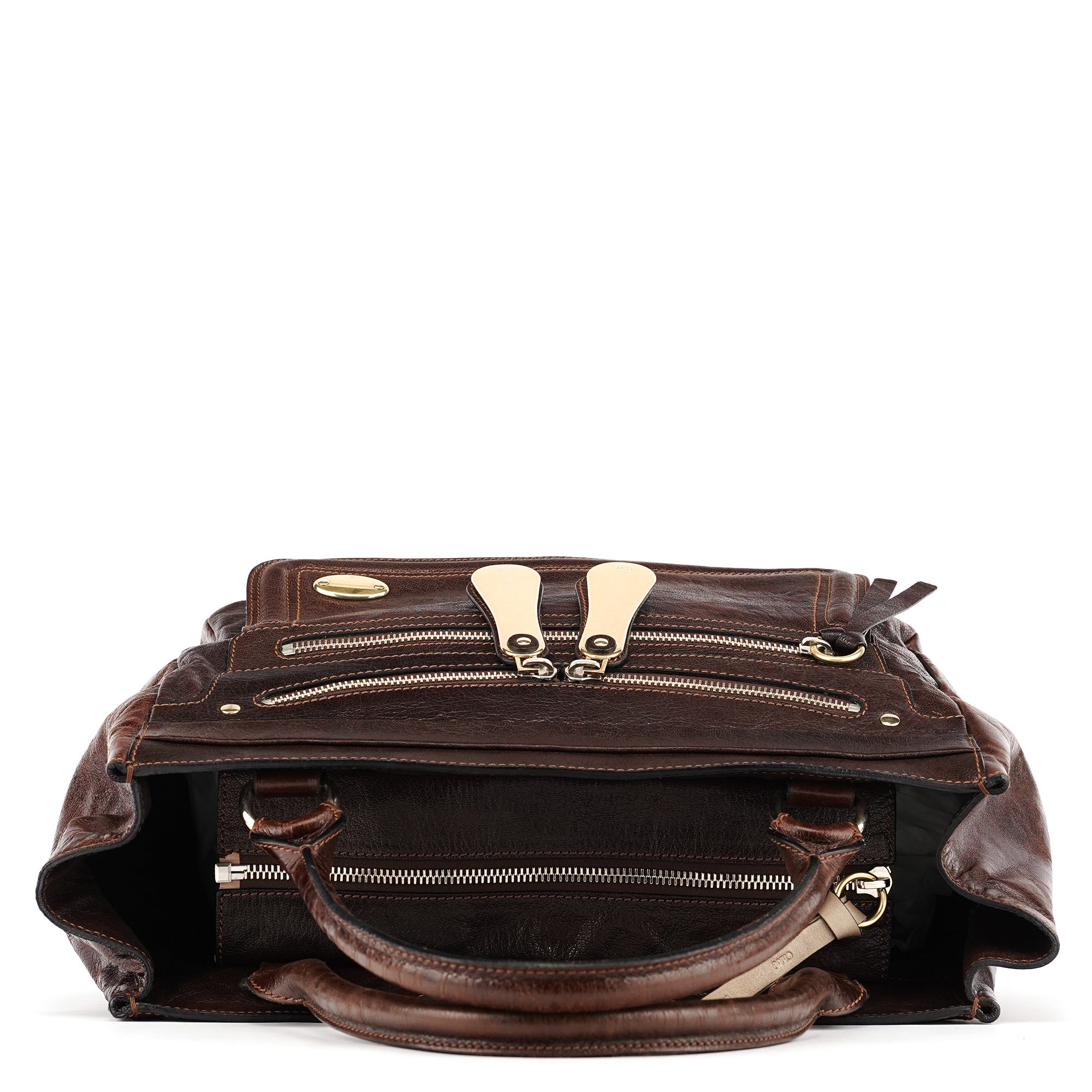 Chloe Brown Leather Bay Tote Bag