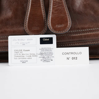 Chloe Brown Leather Bay Tote Bag