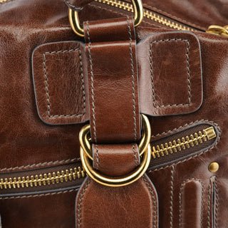 Chloe Brown Leather Bay Tote Bag