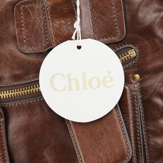 Chloe Brown Leather Bay Tote Bag
