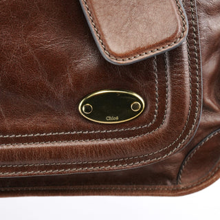 Chloe Brown Leather Bay Tote Bag