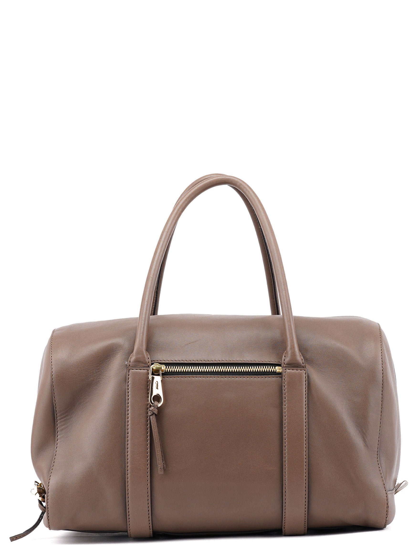 Chloé Brown Leather Boston Bag