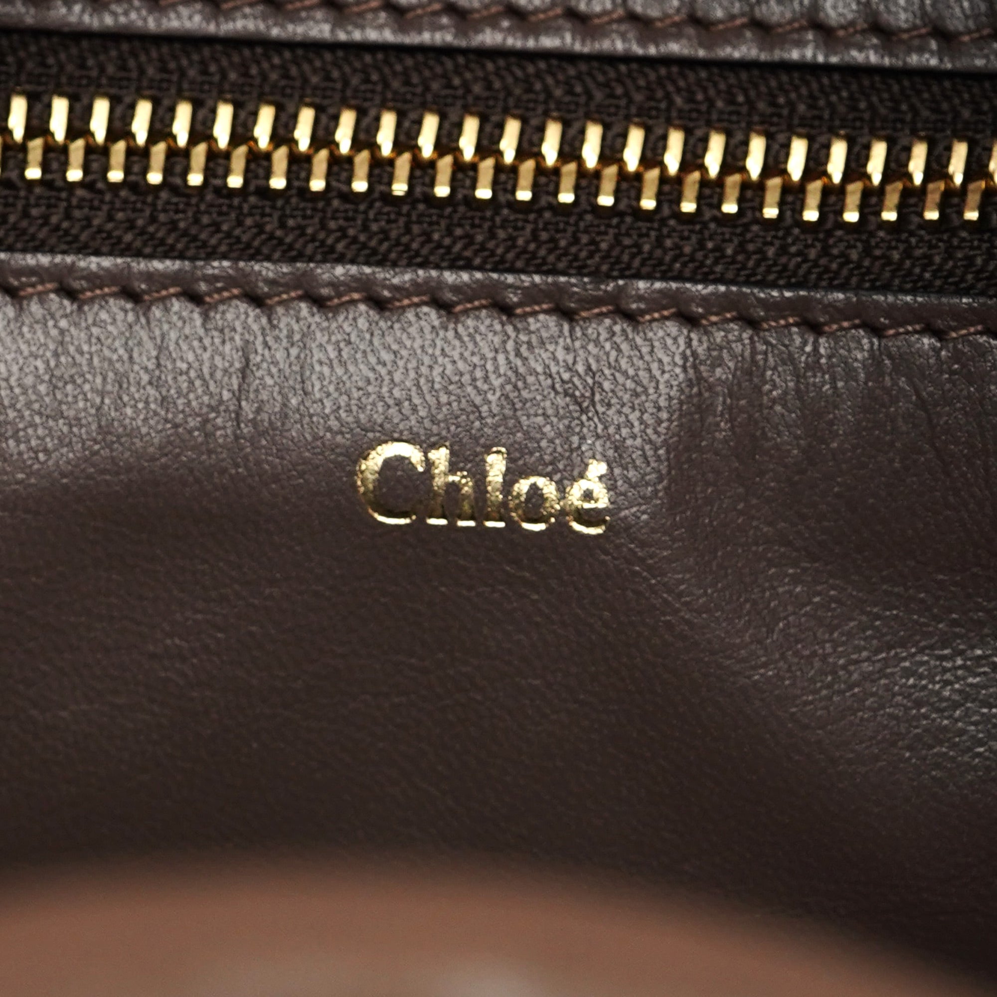 Chloé Brown Leather Boston Bag