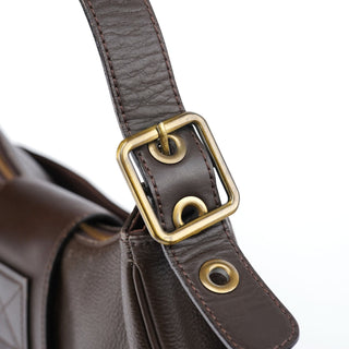 Chloé Brown Leather C Hobo Shoulder Bag