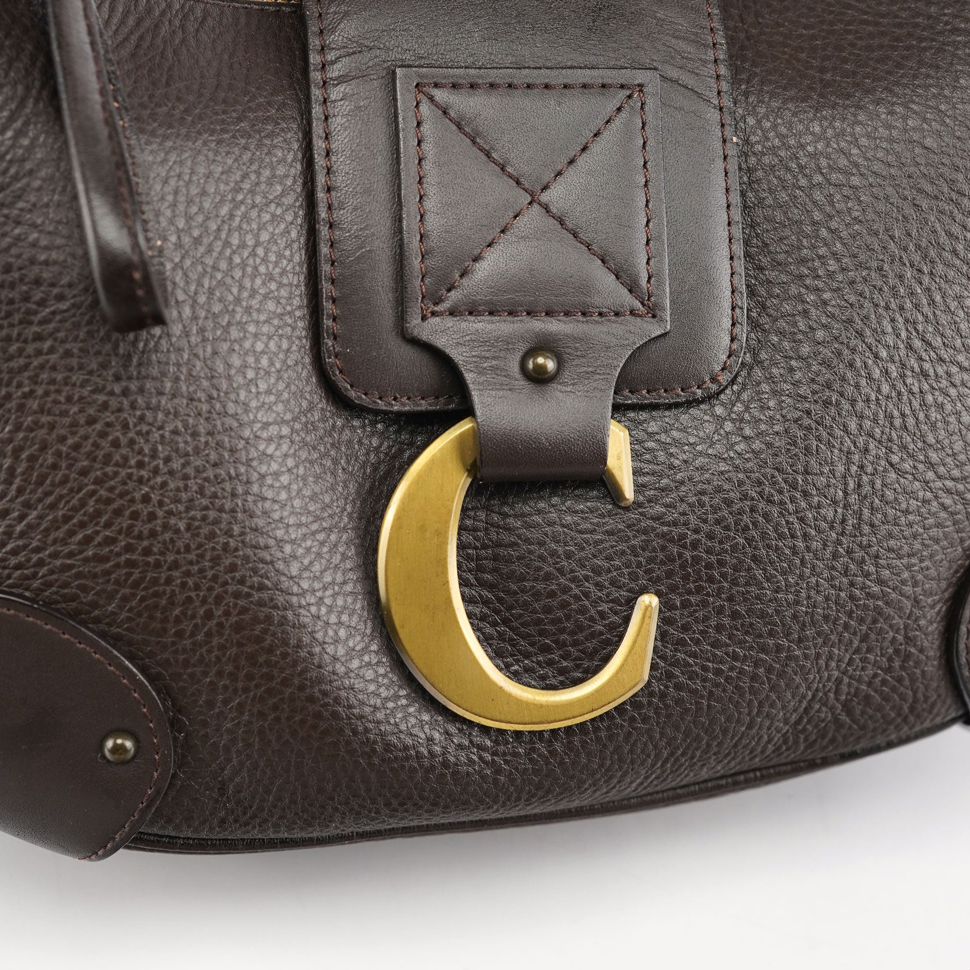 Chloé Brown Leather C Shoulder Bag