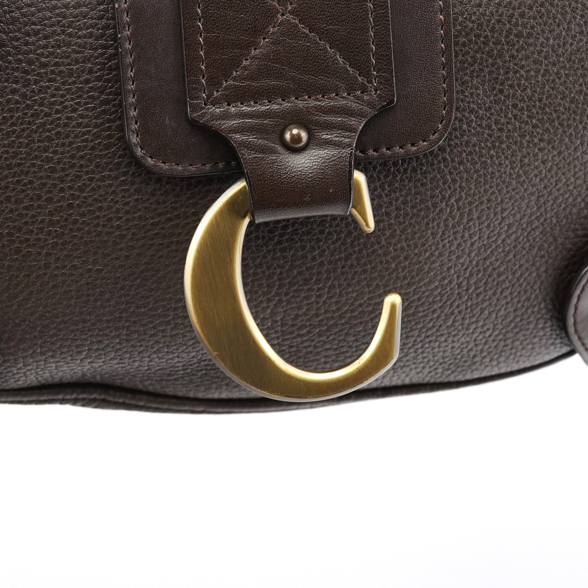 Chloe Brown Leather C Shoulder Bag