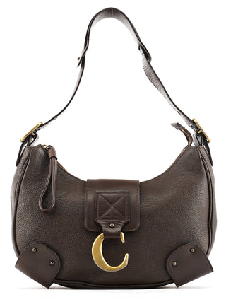 Chloe Brown Leather C Shoulder Bag